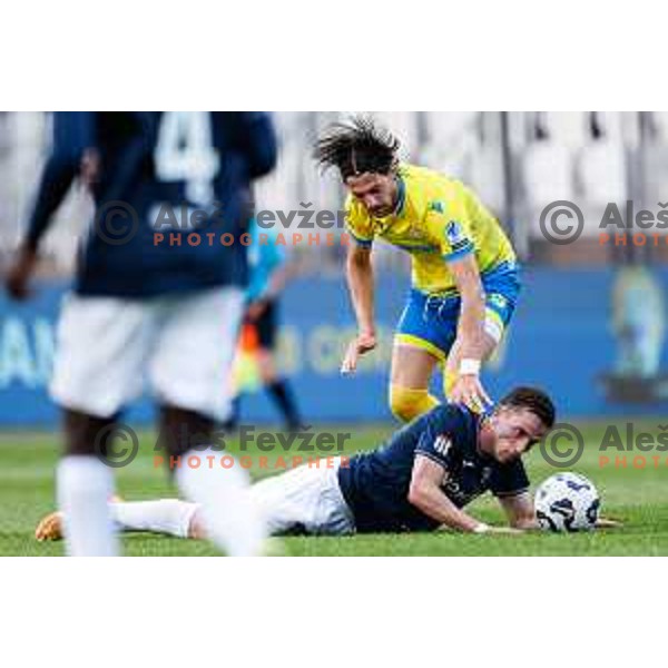 Tomi Juric of Koper in action during semi-final of Pivovarna Union Slovenian Cup 2024/2025 football match between Koper and Bravo Big Bang at Bonifika Stadium in Koper, Slovenia on April 23, 2025