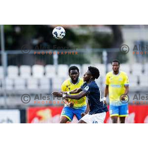 in action during semi-final of Pivovarna Union Slovenian Cup 2024/2025 football match between Koper and Bravo Big Bang at Bonifika Stadium in Koper, Slovenia on April 23, 2025