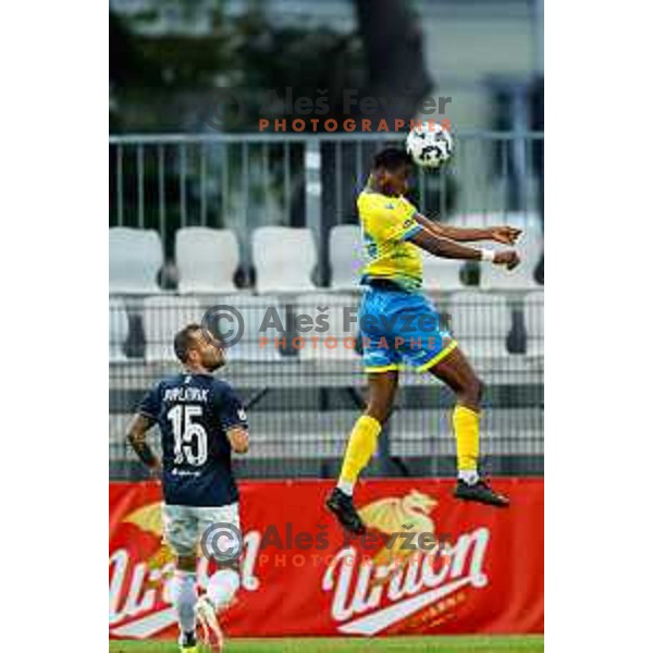 Ahmed Sidibe of Koper in action during semi-final of Pivovarna Union Slovenian Cup 2024/2025 football match between Koper and Bravo Big Bang at Bonifika Stadium in Koper, Slovenia on April 23, 2025