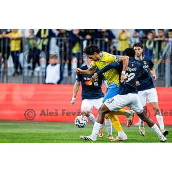 Tomi Juric of Koper in action during semi-final of Pivovarna Union Slovenian Cup 2024/2025 football match between Koper and Bravo Big Bang at Bonifika Stadium in Koper, Slovenia on April 23, 2025