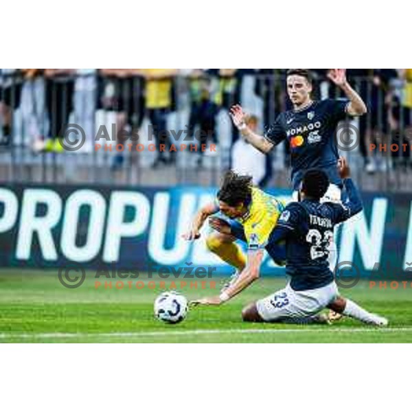 Tomi Juric of Koper in action during semi-final of Pivovarna Union Slovenian Cup 2024/2025 football match between Koper and Bravo Big Bang at Bonifika Stadium in Koper, Slovenia on April 23, 2025