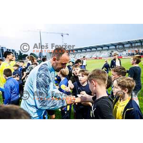 Denis Popovic of Koper in action during semi-final of Pivovarna Union Slovenian Cup 2024/2025 football match between Koper and Bravo Big Bang at Bonifika Stadium in Koper, Slovenia on April 23, 2025
