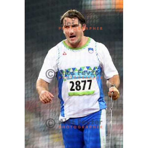 Primoz Kozmus (Slovenia), Olympic gold medalist in hammer throw, Olympic games, Beijing 17.8.2008 