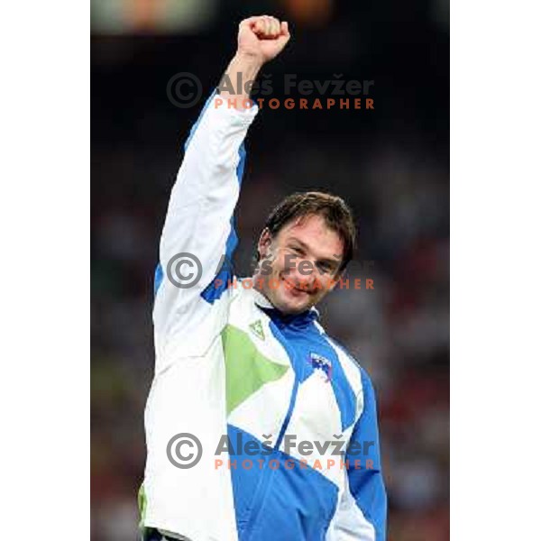 Primoz Kozmus (Slovenia), Olympic gold medalist in hammer throw, Olympic games, Beijing 17.8.2008 