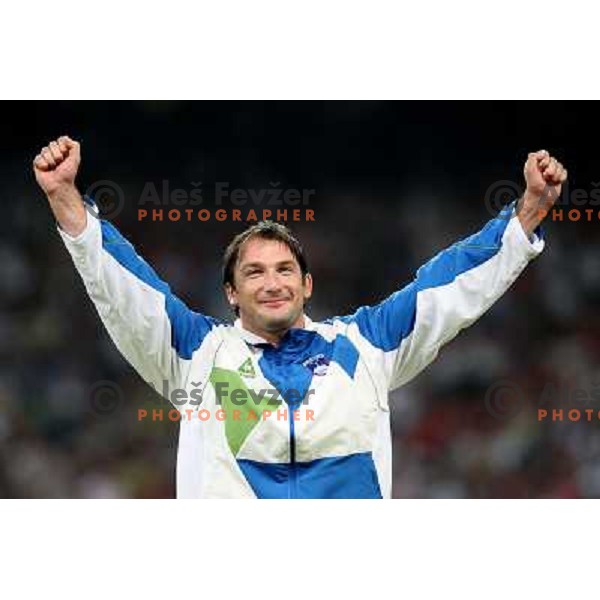Primoz Kozmus (Slovenia), Olympic gold medalist in hammer throw, Olympic games, Beijing 17.8.2008 
