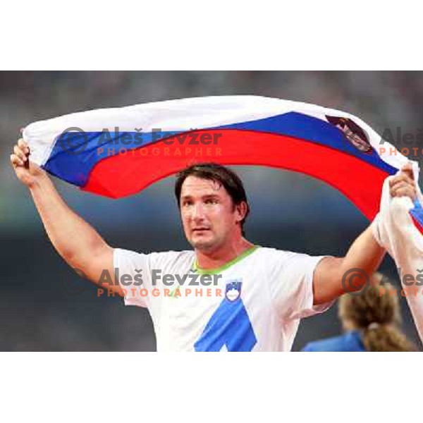 Primoz Kozmus (Slovenia), Olympic gold medalist in hammer throw, Olympic games, Beijing 17.8.2008 