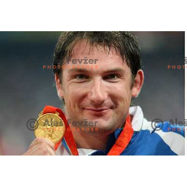 Primoz Kozmus (Slovenia), Olympic gold medalist in hammer throw, Olympic games, Beijing 17.8.2008 