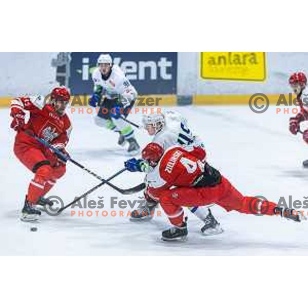 in action during World Championships 2025 preparation ice-hockey match between Slovenia and Poland in Ledna Dvorana, Maribor, Slovenia on April 24, 2025. Photo: Jure Banfi