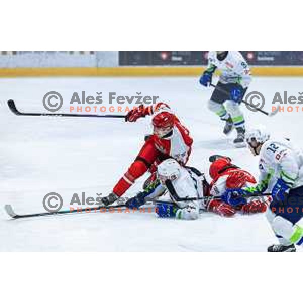 in action during World Championships 2025 preparation ice-hockey match between Slovenia and Poland in Ledna Dvorana, Maribor, Slovenia on April 24, 2025. Photo: Jure Banfi