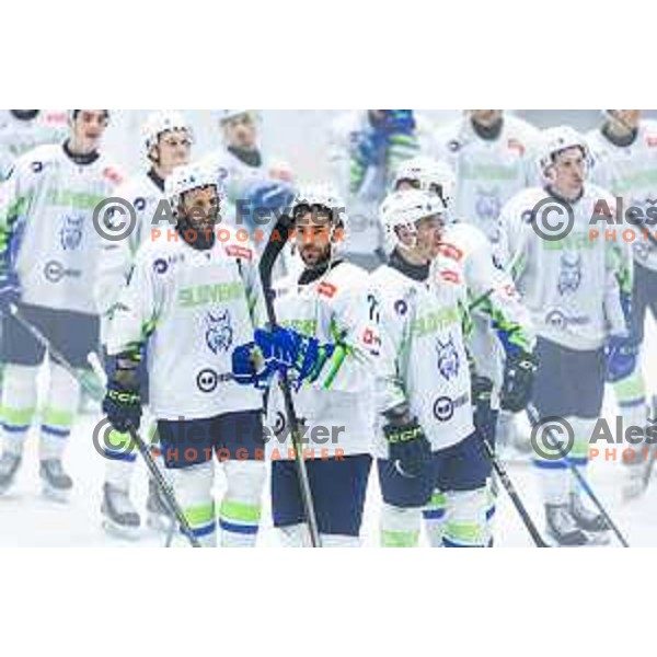 in action during World Championships 2025 preparation ice-hockey match between Slovenia and Poland in Ledna Dvorana, Maribor, Slovenia on April 24, 2025. Photo: Jure Banfi