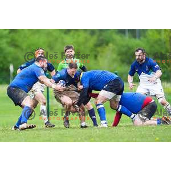 in action during European Conference League rugby match between Slovenia and Bosnia and Herzegovina at Oval Stanezice, Ljubljana, Slovenia on April 26, 2025