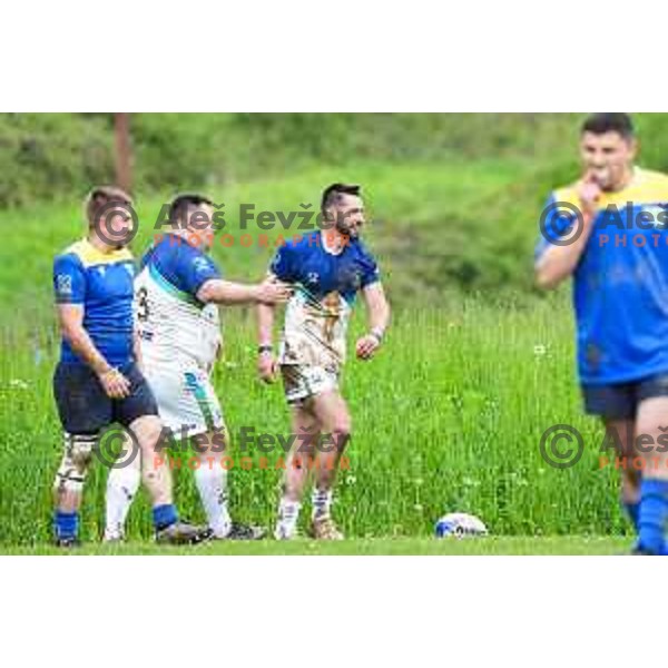Lewis Francis Popadec in action during European Conference League rugby match between Slovenia and Bosnia and Herzegovina at Oval Stanezice, Ljubljana, Slovenia on April 26, 2025