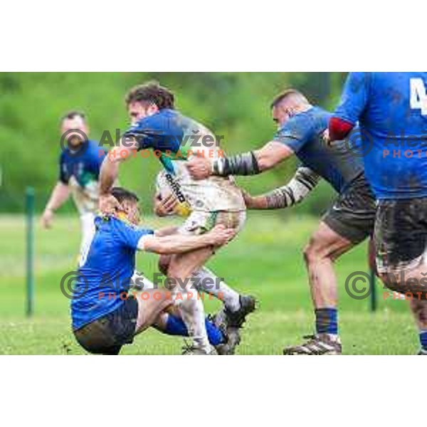 in action during European Conference League rugby match between Slovenia and Bosnia and Herzegovina at Oval Stanezice, Ljubljana, Slovenia on April 26, 2025