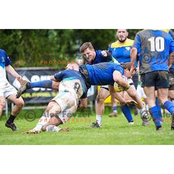 in action during European Conference League rugby match between Slovenia and Bosnia and Herzegovina at Oval Stanezice, Ljubljana, Slovenia on April 26, 2025