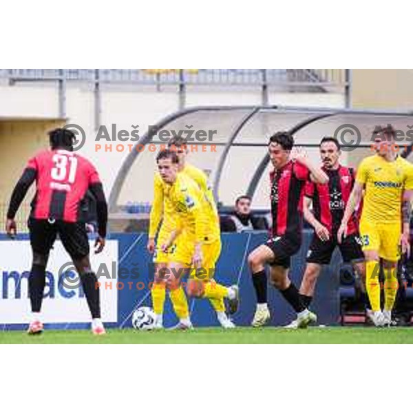 Haris Kadric in action during Prva liga Telemach 2024/2025 football match between Domzale and Primorje in Domzale, Slovenia on April 26, 2025