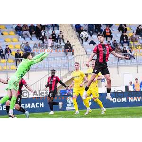 Zan Besir in action during Prva liga Telemach 2024/2025 football match between Domzale and Primorje in Domzale, Slovenia on April 26, 2025