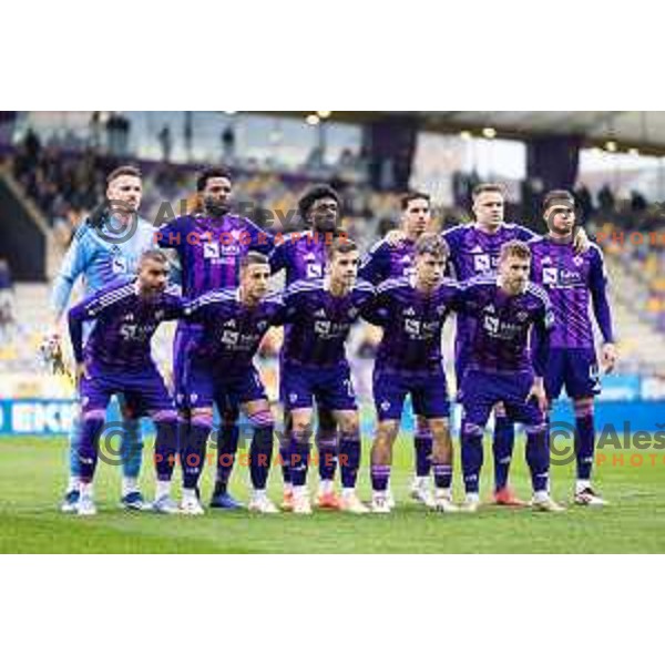 Team Maribor starting eleven during Prva liga Telemach 2024/25 football match between Maribor and Kalcer Radomlje in Ljudski vrt, Maribor, Slovenia on April 26, 2025. Photo: Jure Banfi