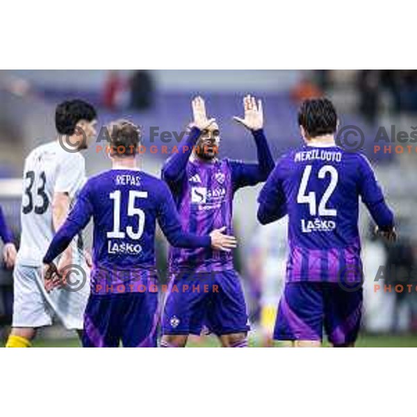 in action during Prva liga Telemach 2024/25 football match between Maribor and Kalcer Radomlje in Ljudski vrt, Maribor, Slovenia on April 26, 2025. Photo: Jure Banfi