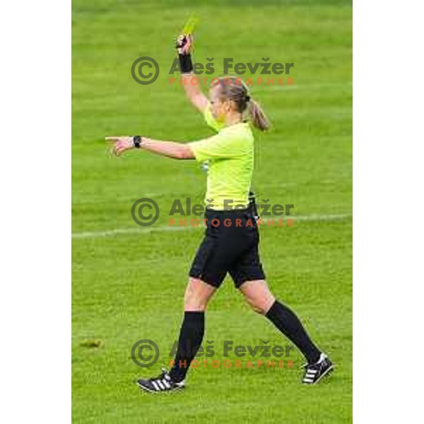in action during 2.SNL football match between Ilirija and Aluminij in Ljubljana, Slovenia on April 26, 2025