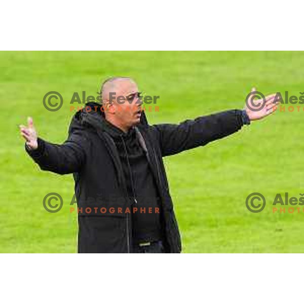 in action during 2.SNL football match between Ilirija and Aluminij in Ljubljana, Slovenia on April 26, 2025
