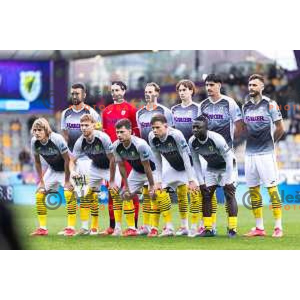 Team Kalcer Radomlje starting eleven during Prva liga Telemach 2024/25 football match between Maribor and Kalcer Radomlje in Ljudski vrt, Maribor, Slovenia on April 26, 2025. Photo: Jure Banfi