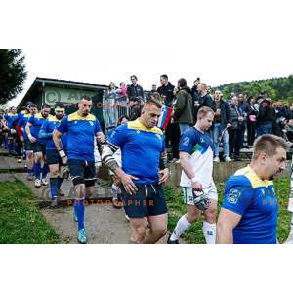 in action during European Conference League rugby match between Slovenia and Bosnia and Herzegovina at Oval Stanezice, Ljubljana, Slovenia on April 26, 2025