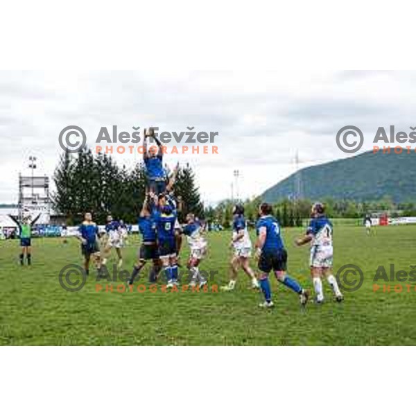 in action during European Conference League rugby match between Slovenia and Bosnia and Herzegovina at Oval Stanezice, Ljubljana, Slovenia on April 26, 2025