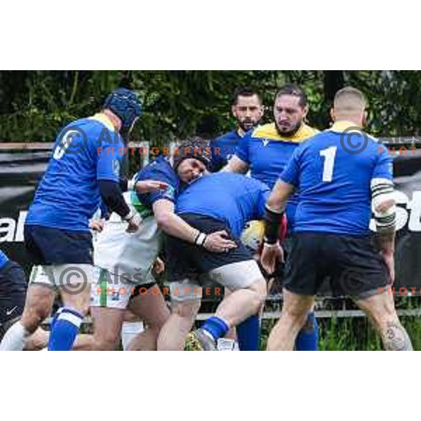 in action during European Conference League rugby match between Slovenia and Bosnia and Herzegovina at Oval Stanezice, Ljubljana, Slovenia on April 26, 2025