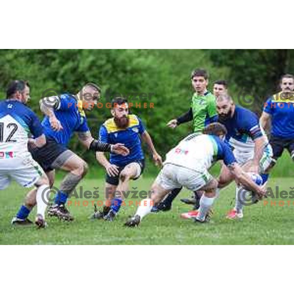 in action during European Conference League rugby match between Slovenia and Bosnia and Herzegovina at Oval Stanezice, Ljubljana, Slovenia on April 26, 2025