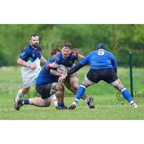 in action during European Conference League rugby match between Slovenia and Bosnia and Herzegovina at Oval Stanezice, Ljubljana, Slovenia on April 26, 2025