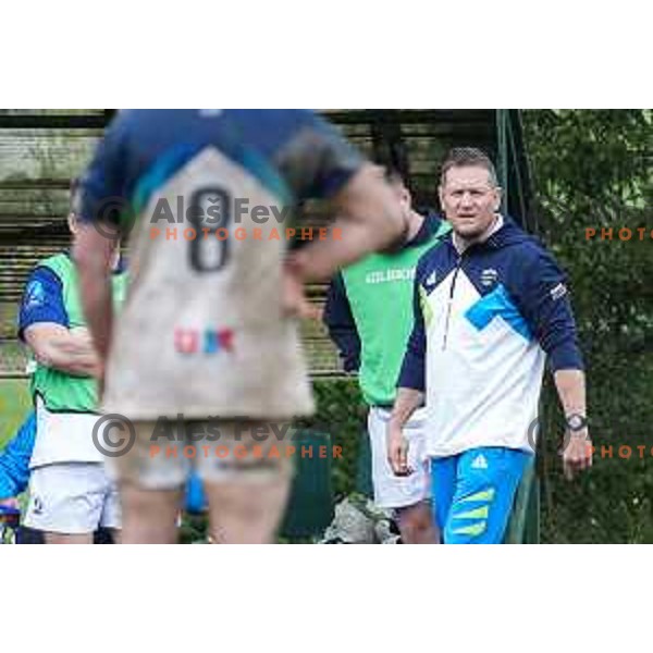 Peter Kavcic, head coach of Slovenia during European Conference League rugby match between Slovenia and Bosnia and Herzegovina at Oval Stanezice, Ljubljana, Slovenia on April 26, 2025