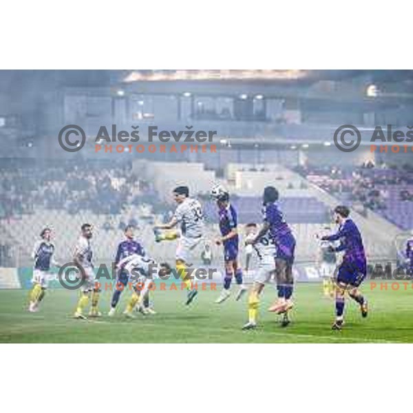 in action during Prva liga Telemach 2024/25 football match between Maribor and Kalcer Radomlje in Ljudski vrt, Maribor, Slovenia on April 26, 2025. Photo: Jure Banfi