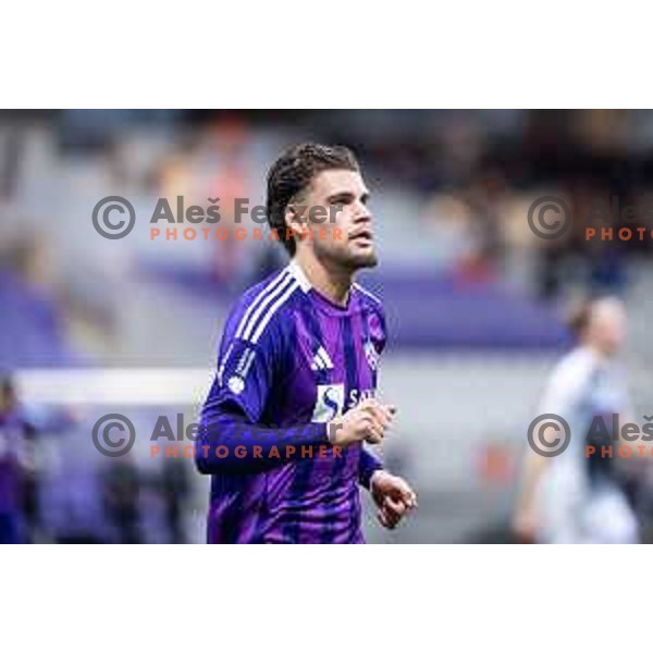 Omar Rekik in action during Prva liga Telemach 2024/25 football match between Maribor and Kalcer Radomlje in Ljudski vrt, Maribor, Slovenia on April 26, 2025. Photo: Jure Banfi