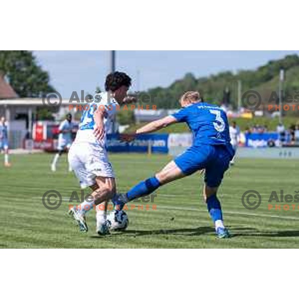 Kamil Manseri and Amadej Marinic during Prva liga Telemach 2024/2025 football match between Mura and Domzale in Fazanerija Murska Sobota, Slovenia on April 10, 2025 Photo: Sebastijan Andrejek Bukovec