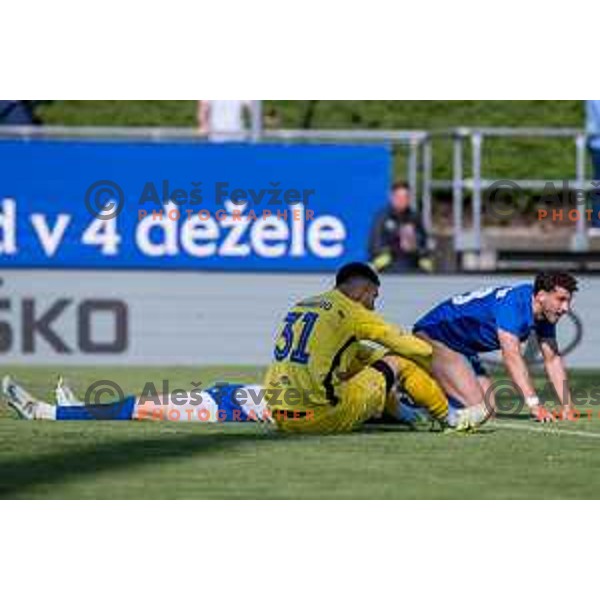 Zan Mauricio during Prva liga Telemach 2024/2025 football match between Mura and Domzale in Fazanerija Murska Sobota, Slovenia on April 10, 2025 Photo: Sebastijan Andrejek Bukovec