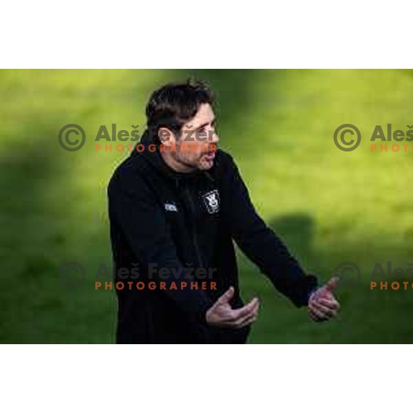 Victor Sanchez, head coach of Olimpija during Prva liga Telemach football match between Olimpija Ljubljana and Celje in Stadion z’dezele, Celje, Slovenia on April 27, 2025. Photo: Jure Banfi