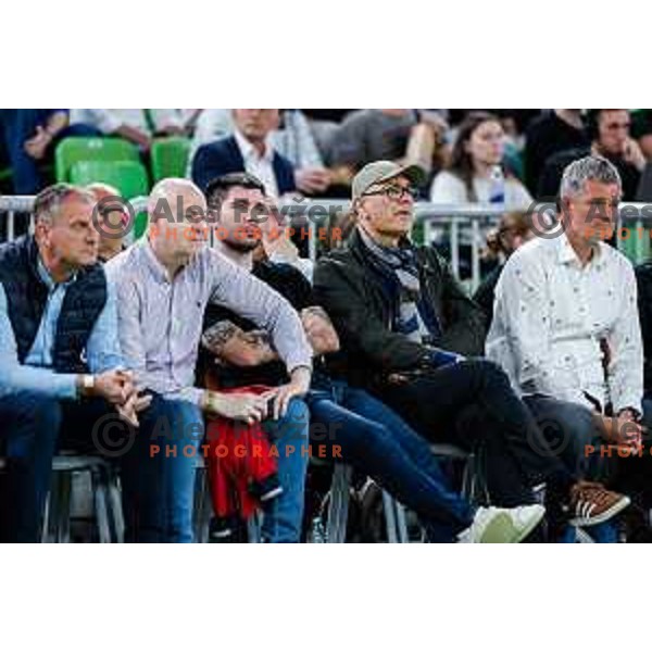 in action during regular season basketball match of AdmiralBet ABA League 2024/2025 between Cedevita Olimpija Ljubljana (SLO) and Partizan Mozzart Bet (SRB) in SRC Stozice, Ljubljana, Slovenia on April 27, 2025