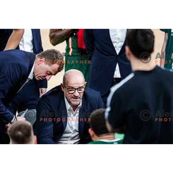 Zvezdan Mitrovic, head coach of Cedevita Olimpija during regular season basketball match of AdmiralBet ABA League 2024/2025 between Cedevita Olimpija Ljubljana (SLO) and Partizan Mozzart Bet (SRB) in SRC Stozice, Ljubljana, Slovenia on April 27, 2025