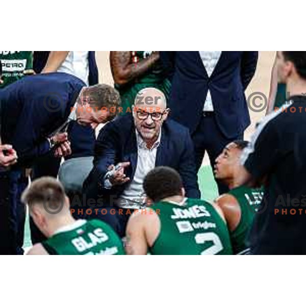 Zvezdan Mitrovic, head coach of Cedevita Olimpija during regular season basketball match of AdmiralBet ABA League 2024/2025 between Cedevita Olimpija Ljubljana (SLO) and Partizan Mozzart Bet (SRB) in SRC Stozice, Ljubljana, Slovenia on April 27, 2025