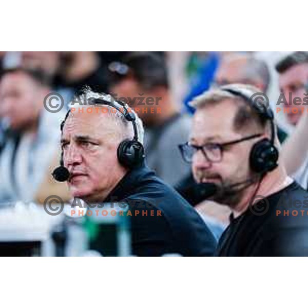 in action during regular season basketball match of AdmiralBet ABA League 2024/2025 between Cedevita Olimpija Ljubljana (SLO) and Partizan Mozzart Bet (SRB) in SRC Stozice, Ljubljana, Slovenia on April 27, 2025