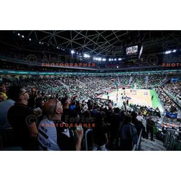 in action during regular season basketball match of AdmiralBet ABA League 2024/2025 between Cedevita Olimpija Ljubljana (SLO) and Partizan Mozzart Bet (SRB) in SRC Stozice, Ljubljana, Slovenia on April 27, 2025