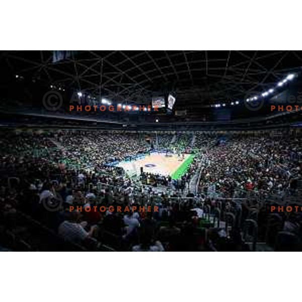 in action during regular season basketball match of AdmiralBet ABA League 2024/2025 between Cedevita Olimpija Ljubljana (SLO) and Partizan Mozzart Bet (SRB) in SRC Stozice, Ljubljana, Slovenia on April 27, 2025
