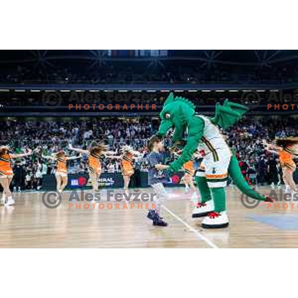 in action during regular season basketball match of AdmiralBet ABA League 2024/2025 between Cedevita Olimpija Ljubljana (SLO) and Partizan Mozzart Bet (SRB) in SRC Stozice, Ljubljana, Slovenia on April 27, 2025