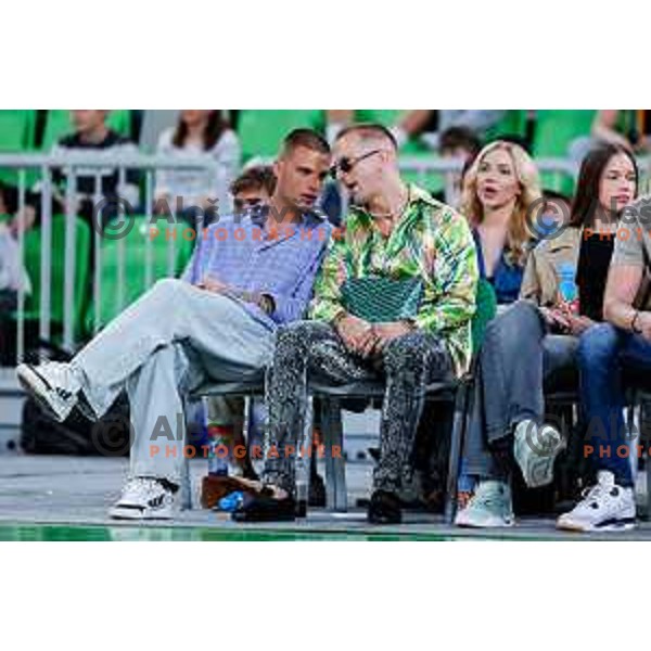 in action during regular season basketball match of AdmiralBet ABA League 2024/2025 between Cedevita Olimpija Ljubljana (SLO) and Partizan Mozzart Bet (SRB) in SRC Stozice, Ljubljana, Slovenia on April 27, 2025