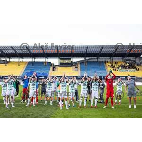 in action during Prva liga Telemach football match between Olimpija Ljubljana and Celje in Stadion z’dezele, Celje, Slovenia on April 27, 2025. Photo: Jure Banfi