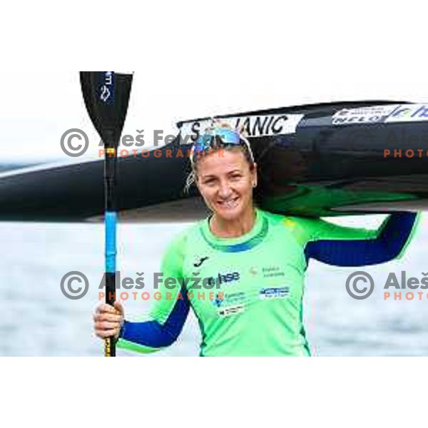 Spela Ponomarenko Janic during practice session of K-1 in Zusterna, Koper, Slovenia on October 24, 2024