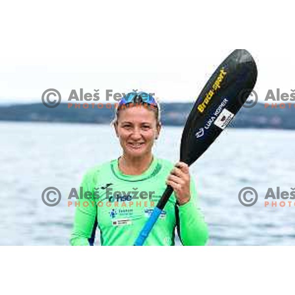 Spela Ponomarenko Janic during practice session of K-1 in Zusterna, Koper, Slovenia on October 24, 2024