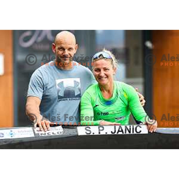 Stjepan Janic and Spela Ponomarenko Janic during practice session of K-1 in Zusterna, Koper, Slovenia on October 24, 2024