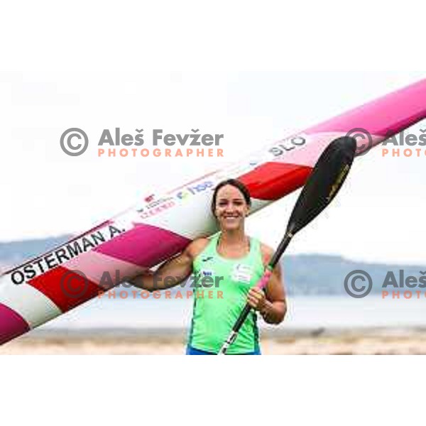 Anja Osterman during practice session of K-1 in Ankaran, Slovenia on October 26, 2024