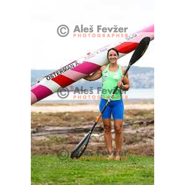 Anja Osterman during practice session of K-1 in Ankaran, Slovenia on October 26, 2024